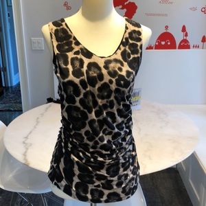 NWOT Velvet by graham & spencer rayon leopard top